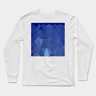 Catalina Blue Abstract Low Polygon Background Long Sleeve T-Shirt